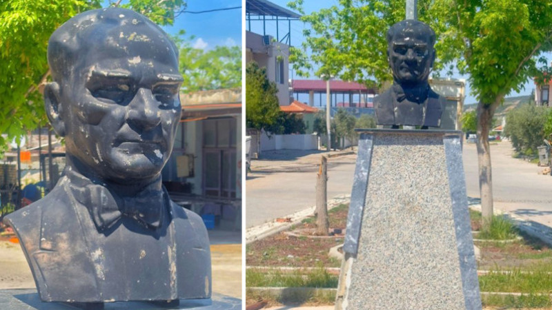 Menderes’te skandal görüntü: 23 Nisan’da Ata’ya büyük saygısızlık!