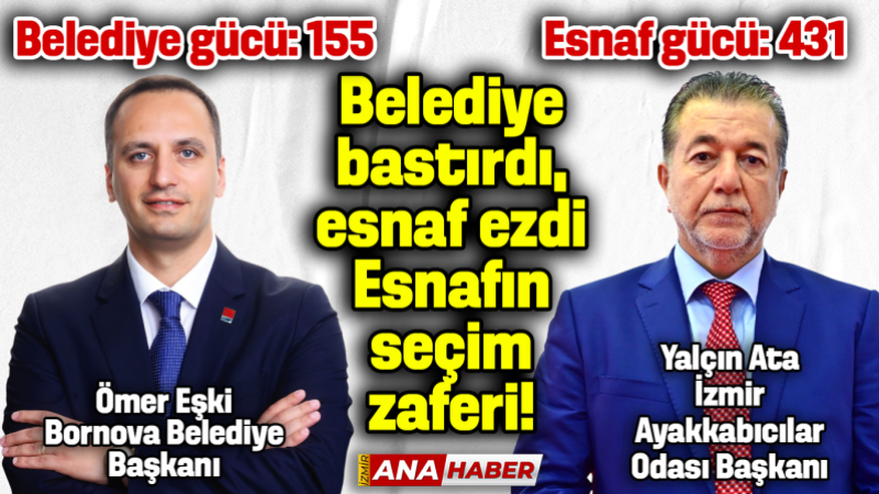 İzmir Ayakkabıcılar Odası seçimlerinde belediye gücüne karşı esnafın zaferi!